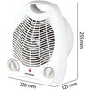 Termowentylator HYUNDAI H501 Liczba poziomów grzania 2