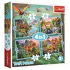 Puzzle TREFL Wyjątkowe dinozury 4w1 34609 (71 elementów)