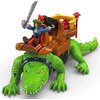 Zabawka FISHER PRICE Imaginext Kroczący krokodyl i Pirat Hak DHH63 + Zabawka MATTEL Imaginext + Rekin obrońca skarbu