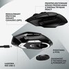 Mysz LOGITECH G502 X Lightspeed Czarny Minimalna rozdzielczość pracy [dpi] 100