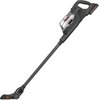 Odkurzacz pionowy w kolorze ciemnoszarym z przezroczystym pojemnikiem na kurz i długą rurą ssącą. Na uchwycie widoczny jest napis "BLACK+DECKER".