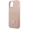 Etui GUESS Saffiano Triangle Logo Cardslot do Apple iPhone 13 Mini Różowy Typ Etui na karty