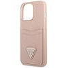 Etui GUESS Saffiano Triangle Logo Cardslot do Apple iPhone 13 Pro Różowy Typ Etui na karty