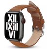 Pasek CRONG Noble Band do Apple Watch (38/40/41/42mm) Jasnobrązowy Materiał Skóra