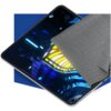 Na zdjęciu widoczny jest tablet z kolorowym, abstrakcyjnym wzorem na ekranie, częściowo przykryty szarą tkaniną. Produkt to "Folia ochronna 3MK Paper Feeling Cubot Tab 10 (2 szt.)".