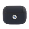 Etui na słuchawki BMW Geniune Leather Silver Logo do Apple AirPods Pro Granatowy