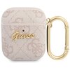 Etui na słuchawki GUESS 4G Script Metal Collection do Apple AirPods 1/2 Różowy