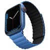 Pasek UNIQ Revix do Apple Watch 1/2/3/4/5/6/7/8/9/SE/SE2/Ultra/Ultra 2 (42/44/45/49mm) Czarno-niebieski Materiał Silikon