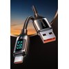 Kabel USB - USB-C USAMS SJ544USB02 z wyświetlaczem LCD 6A 1.2 m Biały Długość [m] 1.2