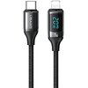 Kabel USB-C - Lightning USAMS SJ545USB01 z wyświetlaczem LCD 1.2m Czarny Typ (wariant) USB-C - Lightning