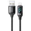 Kabel USB - Lightning USAMS SJ543USB01 z wyświetlaczem LCD 1.2m Czarny