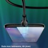 Czarny kabel USB jest podłączony do smartfona, który wyświetla ekran ładowania. Na dole zdjęcia widnieje napis: "Duża moc ładowania, 4A (max)".
