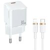 Ładowarka sieciowa USAMS T45 30W Biały + kabel USB-C - Lightning