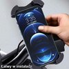 Uchwyt na telefon do roweru USAMS US-ZJ064 Czarny Materiał Poliwęglan