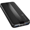 Powerbank NATEC Trevi Slim Q 10000 mAh 18W Czarny Typ kabla Kabel USB-A - USB-C