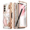 Etui SUPCASE Cosmo Pen dla Samsung Galaxy Z Fold 4 Marble