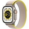 APPLE Watch Ultra GPS + Cellular 49mm koperta tytanowa + opaska Trail rozmiar S/M (żółty/beżowy)