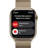 APPLE Watch 8 GPS + Cellular 45mm koperta ze stali nierdzewnej (złoty) + bransoleta mediolańska (złoty) Kompatybilna platforma iOS