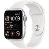 APPLE Watch SE 2gen GPS 44mm koperta z aluminium (srebrny) + pasek sportowy (biały)