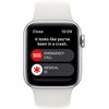 APPLE Watch SE 2gen GPS 44mm koperta z aluminium (srebrny) + pasek sportowy (biały) Rozmiar koperty [mm] 44