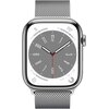 Apple Watch 8 GPS + Cellular 45mm koperta ze stali nierdzewnej (srebrny) + bransoleta mediolańska (srebrny) Komunikacja 4G (LTE) eSIM