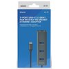 Stacja dokująca SAVIO AK-57 4w1 USB Typu C, Pasywna Szary Interfejs USB Typu C