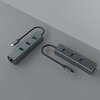 Stacja dokująca SAVIO AK-57 4w1 USB Typu C, Pasywna Szary Liczba portów ładujących [szt.] Brak
