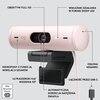 Kamera LOGITECH Brio 500 USB-C - 1080p Różowy Kolor Różowy