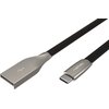 Kabel USB - USB-C NATEC Prati 1 m Czarno-srebrny Długość [m] 1