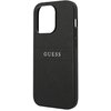 Etui GUESS Saffiano Stripes do Apple iPhone 14 Plus Czarny Dominujący kolor Czarny