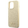 Etui GUESS Glitter Flakes Metal Logo do Apple iPhone 14 Pro Złoty Typ Etui nakładka