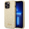 Etui GUESS Glitter Flakes Metal Logo do Apple iPhone 14 Pro Złoty
