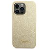Etui GUESS Glitter Flakes Metal Logo do Apple iPhone 14 Pro Złoty Seria telefonu iPhone