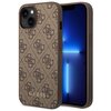Etui GUESS 4G Metal Gold Logo do Apple iPhone 14 Plus Brązowy