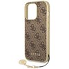 Etui GUESS 4G Charms Collection do Apple iPhone 14 Pro Brązowy Dominujący kolor Brązowy