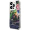 Etui GUESS Flower Liquid Glitter do Apple iPhone 14 Pro Niebieski Seria telefonu iPhone