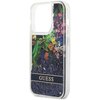 Etui GUESS Flower Liquid Glitter do Apple iPhone 14 Pro Niebieski Typ Etui nakładka