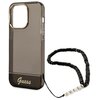Etui GUESS Translucent Pearl Strap do Apple iPhone 14 Pro Max Czarny Dominujący kolor Czarny