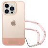 Etui GUESS Translucent Pearl Strap do Apple iPhone 14 Pro Max Różowy Seria telefonu iPhone