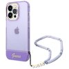 Etui GUESS Translucent Pearl Strap do Apple iPhone 14 Pro Max Fioletowy
