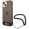 Etui GUESS Translucent Pearl Strap do Apple iPhone 14 Plus Przezroczysto-czarny