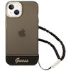 Etui GUESS Translucent Pearl Strap do Apple iPhone 14 Plus Przezroczysto-czarny Seria telefonu iPhone