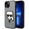 Etui KARL LAGERFELD Saffiano Karl s Head Patch do Apple iPhone 14 Srebrny
