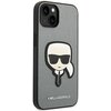 Etui KARL LAGERFELD Saffiano Karl s Head Patch do Apple iPhone 14 Srebrny Seria telefonu iPhone