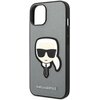 Etui KARL LAGERFELD Saffiano Karl s Head Patch do Apple iPhone 14 Srebrny Model telefonu iPhone 14