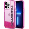 Etui KARL LAGERFELD Liquid Glitter Elong do Apple iPhone 14 Pro Różowy