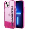 Etui KARL LAGERFELD Liquid Glitter Elong do Apple iPhone 14 Różowy