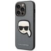 Etui KARL LAGERFELD Saffiano Karl s Head Patch do Apple iPhone 14 Pro Max Srebrny Seria telefonu iPhone