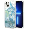 Etui GUESS Flower Liquid Glitter do Apple iPhone 14 Plus Zielony