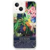 Etui GUESS Flower Liquid Glitter do Apple iPhone 14 Niebieski Model telefonu iPhone 14